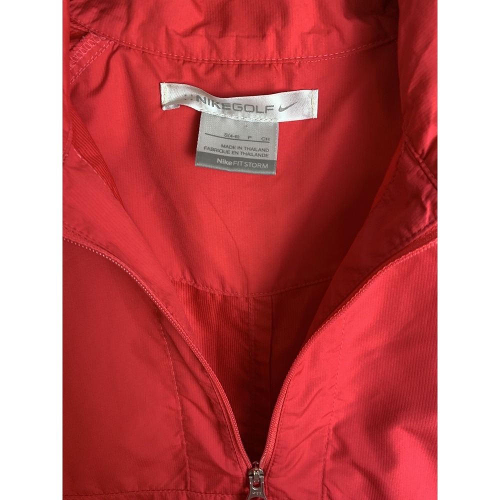 Nike Golf Fit Storm Women's Sm (4-6) Windbreaker Jacket Hooded Zip Collar Pink - Picture 4 of 10